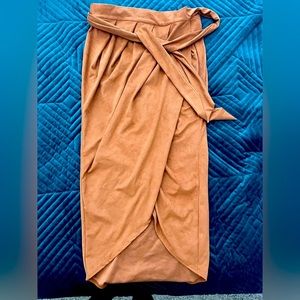Brown wrap skirt - sustainable brand Tonle